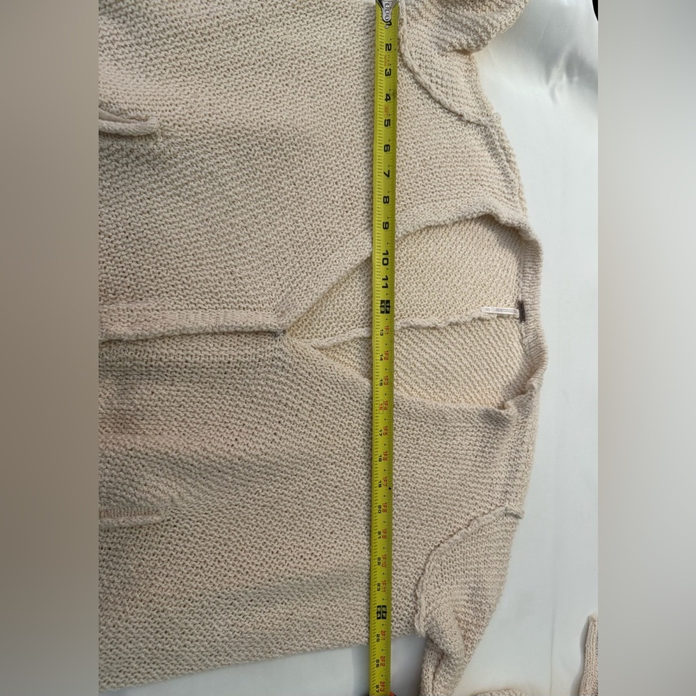 Free People Cream Open-Front Knit Cardigan - Picture 16 of 16